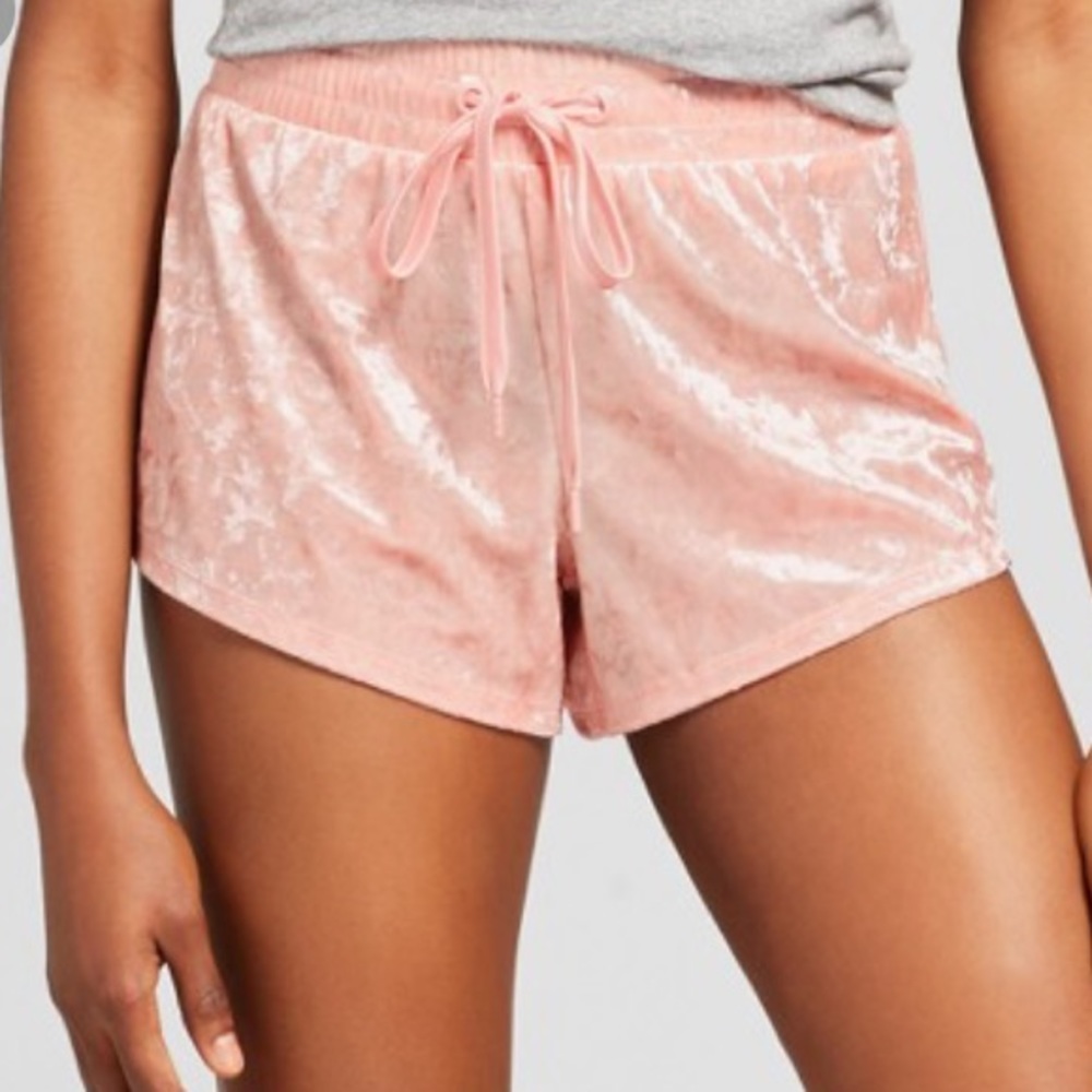 Pink Velvet Shorts